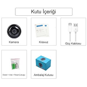 Powermaster Pm-4792 V380 Gece Görüşlü Mikrofonlu 1080p Mini Wifi Ip Kamera