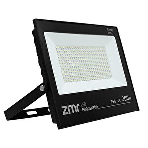 Pm-22583 200 Watt - 220 Volt Beyaz 6500k Ip66 120* Işik Açisi Si̇yah Sli̇m Kasa Led Projektör