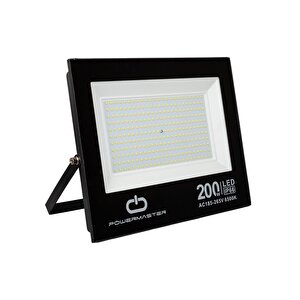 Powermaster Pm-22583 200 Watt - 220 Volt Beyaz 6500k Ip66 120* Işık Açısı Siyah Slim Kasa Led Projektör