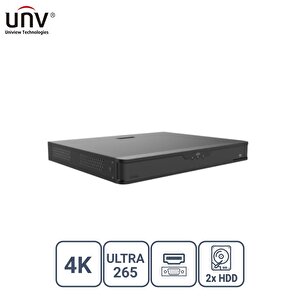 Uniview Xvr302-32q3 32 Kanal 8mp 2x Hdd H65+ Hi̇bri̇t Dvr Kayit Ci̇hazi