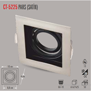 Ct-5225 Pars Kare Sati̇n Spot (ampulsuz-6adet)cata 100gr-3gr