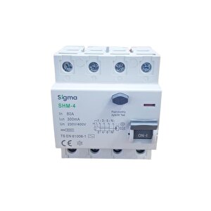 4x80a 300ma Kaçak Akim Rölesi̇ Si̇gma