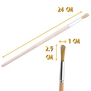 İzmir Fırça Nalbur Tipi Sert Kıllı Kalem Fırça - No: 18