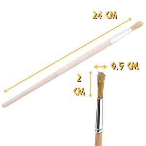 İzmir Fırça Nalbur Tipi Sert Kıllı Kalem Fırça - No: 6