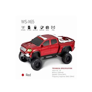 Torima Ws-x65 Kırmızı Yeni Araba Şekilli Kablosuz Bluetooth Hoparlör