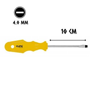 Tornavida Mıknatıslı Düz Uçlu 4.0 - 10 Cm.