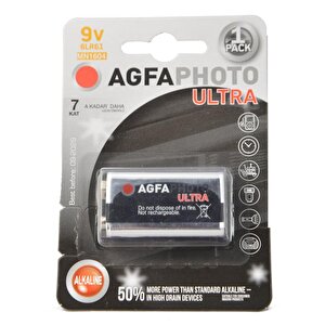 Agfaphoto Ultra Alkalin 6lr61 9 Volt Pil