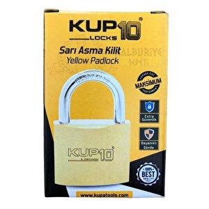 Asma Kilit Sarı 50 Mm. - 3 Anahtarlı