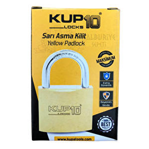Asma Kilit Sarı 38 Mm. - 3 Anahtarlı