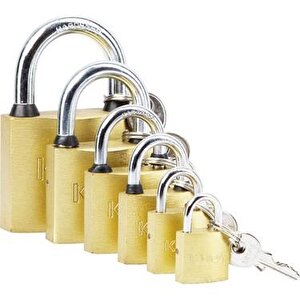 Kupa Asma Kilit Sarı 63 Mm. - 3 Anahtarlı