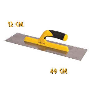 İzmir Fırça Plastik Saplı Seramik Malası Üçgen Diş - 40 Cm.