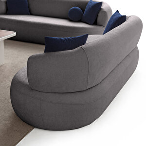 Eymense Roma Koltuk Takımı 3+1 Koyu Gri