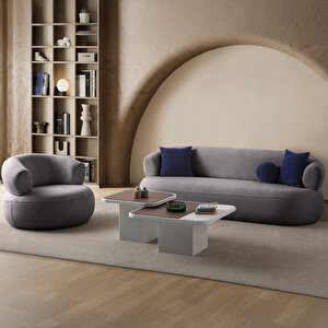 Roma Koltuk Takımı 3+1 Koyu Gri Koyu Gri