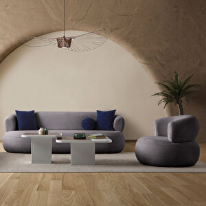 Roma Koltuk Takımı 3+1 Koyu Gri Koyu Gri