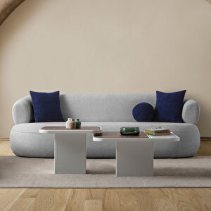 Eymense Roma Üçlü Koltuk Gri