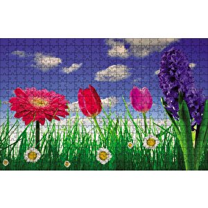 Bahar Çiçekleri Puzzle Yapboz Mdf Ahşap 500 Parça