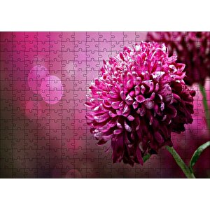 Cakapuzzle Lila Rengi Çiçek Yakın Çekim Flu Arkaplan Puzzle Yapboz Mdf Ahşap