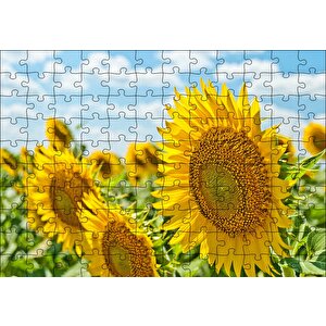 Günebakan Çiçekleri Puzzle Yapboz Mdf Ahşap 120 Parça