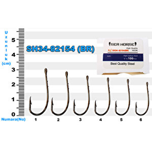 Sh34-82154 Sea Horse No: 4/0 Bronz İğne (100'lü)