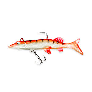 Savage X-tail Kırmızı - Beyaz 10 Cm İki İğneli Balık (12100-d006)