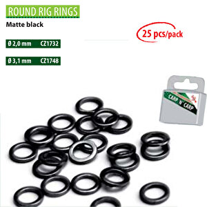 Cz 1731 Round Rig Rings 2 Mm, Matte Black (25pcs)