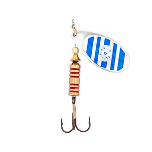 Alabalık Turna Döner Olta Kaşık - Ilba Zebra 21124 - Gümüş/mavi - No:4