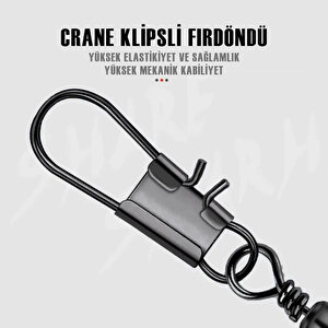 Protackle Crane Klipsli Fırdöndü 12'li No: 4 (sw145)