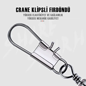 Protackle Crane Klipsli Fırdöndü 12'li No: 1 (sw145)