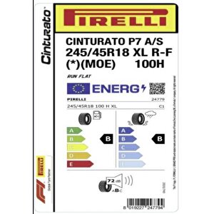 Pirelli 245/45r18 100h Xl Rft Cinturato P7 A/s (*) (moe) Oto 4 Mevsim Lastiği ( Üretim: 2024 )