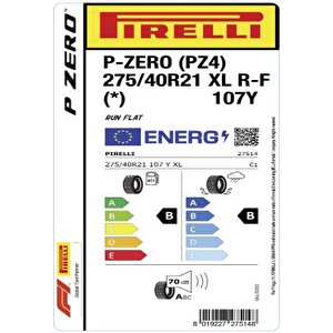 Pirelli 275/40r21 107y Xl R-f P-zero (*) (pz4) Oto Yaz Lastiği (üretim: 2023)