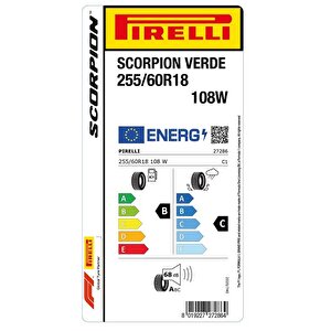 Pirelli 255/60r18 108w Scorpion Verde Oto Yaz Lastiği (üretim: 2023)