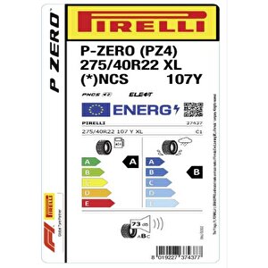 Pirelli 275/40 R22 107y Xl P Zero (*) Ncs Elect (pz4) Oto Yaz Lastiği ( Üretim: 2023 )