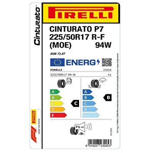 Pirelli 225/50r17 94w Cinturato P7 Rft Moe Oto Yaz Lastiği (üretim: 2024)