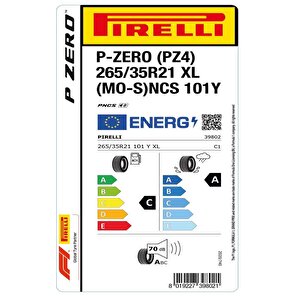 Pirelli 265/35 R21 101y Xl P-zero Mo-s Pncs Pz4 Oto Yaz Lastiği (üretim:2024)