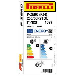 Pirelli 255/50r21 109y Xl P Zero (*) Pncs Elect (pz4) Oto Yaz Lastiği (üretim: 2024)