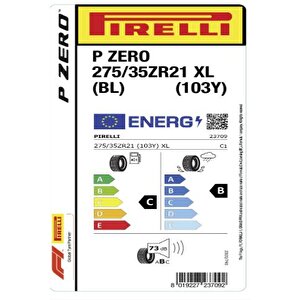 Pirelli 275/35 Zr21 103y Xl Pzero Bl Oto Yaz Lastiği (üretim:2024)