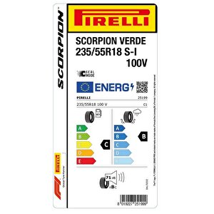 Pirelli 235/55r18 100v S-i Scorpion Verde Oto Yaz Lastiği (üretim: 2023)