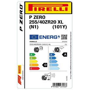 Pirelli 255/40zr20 101y Pzero Xl N1 Oto Yaz Lastiği (üretim: 2023)