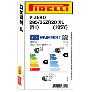 Pirelli 295/35 R20 105y Pzero (n1) Xl Oto Yaz Lastiği (üretim : 2023)