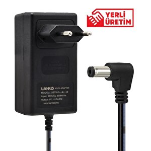 Weko 5 Volt - 3 Amper 5.5*2.5 Uçlu Plastik Kasa Priz Tipi̇ Adaptör