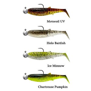 Cannibal Shad 8cm 5gr+7.5gr #2/0 Clear Water 4+4 Adet Suni Yem