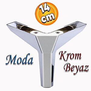 Moda Lüks Mobilya Oturma Grubu Kanepe Sehpa Tv Ünitesi Koltuk Ayağı Baza Ayakları Krom Beyaz 14 Cm