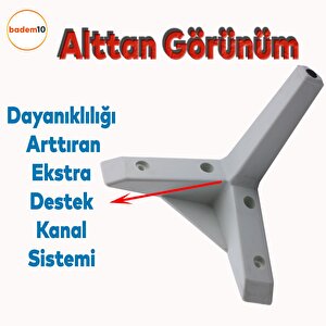 Moda Lüks Mobilya Oturma Grubu Kanepe Tv Ünitesi Konsol Koltuk Ayağı Baza Ayakları Beyaz Krom 17 Cm