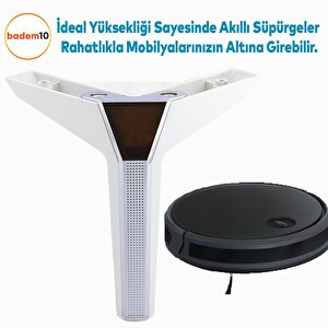 Moda Lüks Mobilya Oturma Grubu Kanepe Tv Ünitesi Konsol Koltuk Ayağı Baza Ayakları Beyaz Krom 17 Cm
