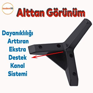 Moda Lüks Mobilya Oturma Grubu Kanepe Sehpa Tv Ünitesi Koltuk Ayağı Baza Ayakları Siyah Krom 17 Cm