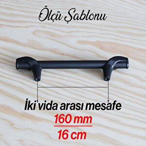 Prade 160 Mm Mat Siyah Kulp Metal Mobilya Çekmece Mutfak Kapak Dolap Kulpları Dolabı Kulbu Kulpu