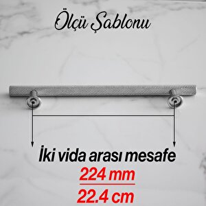 Doruk Kulp Mutfak Mobilya Dolabı Çekmece Dolap Kulpları Kapak Kulbu Kulpu Krom Renk 224 Mm Metal