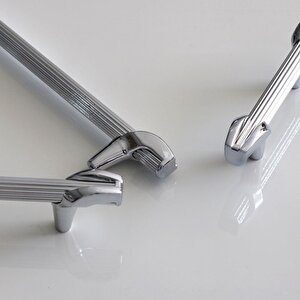 Duru 224 Mm Metal Kulp Mutfak Mobilya Dolabı Çekmece Dolap Kulpları Kapak Kulbu Kulpu Krom Renk
