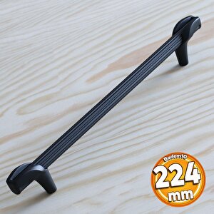 Duru 224 Mm Siyah Metal Kulp Çekmece Mobilya Mutfak Dolabı Dolap Kulpları Kapak Kulbu Kulpu