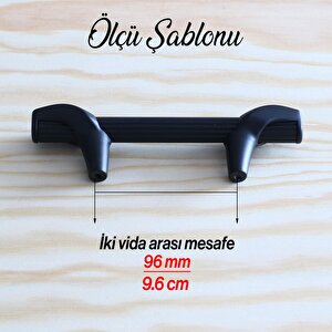Duru 64 Mm Siyah Metal Kulp Mobilya Mutfak Dolabı Çekmece Kulpları Dolap Kapak Kulpu Kulbu